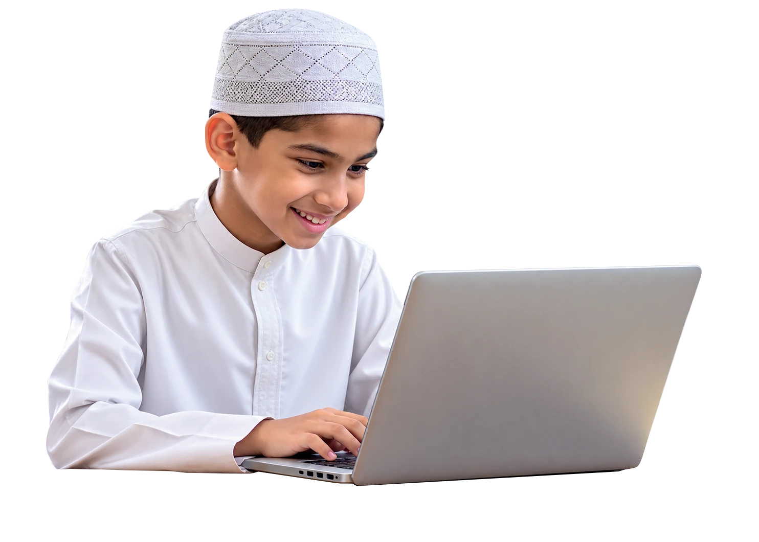 Learner using a laptop
