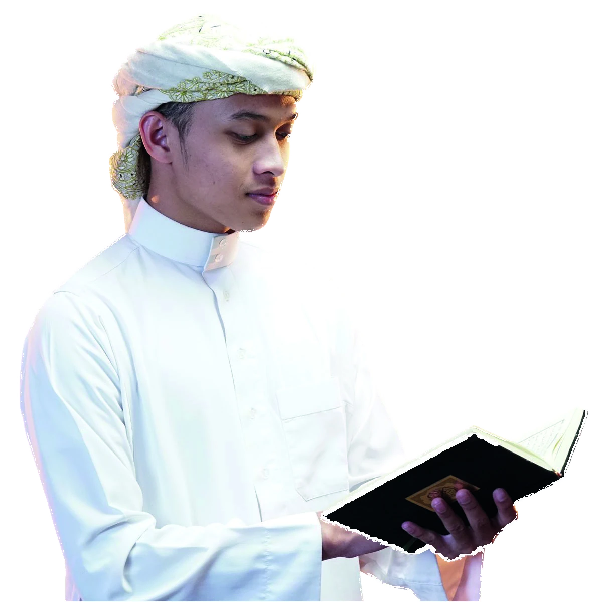 Young learner reading a book